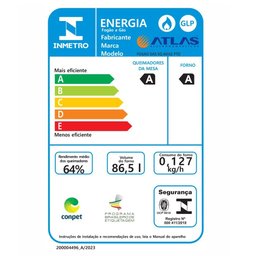 Fogão Atlas Agile Up 5 Bocas Automático Mesa de Inox Preto Bivolt - 8