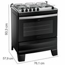 Ver imagem 6 de Fogão Atlas Agile Up 5 Bocas Automático Mesa de Inox Preto Bivolt