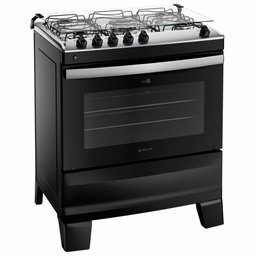 Fogão Atlas Agile Up 5 Bocas Automático Mesa de Inox Preto Bivolt - 1