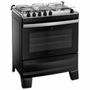 Ver imagem 1 de Fogão Atlas Agile Up 5 Bocas Automático Mesa de Inox Preto Bivolt