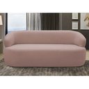 Ver imagem 2 de Sofá 3 Lugares Living Orgânico Sala de Estar 170cm Conka F05 Veludo Rosê - Mpozenato