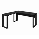 Ver imagem 2 de Escrivaninha em L Industrial 150 cm X 150 cm Escritório Corporativo F5 Office Cor:Preto