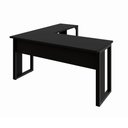 Ver imagem 4 de Escrivaninha em L Industrial 150 cm X 150 cm Escritório Corporativo F5 Office Cor:Preto