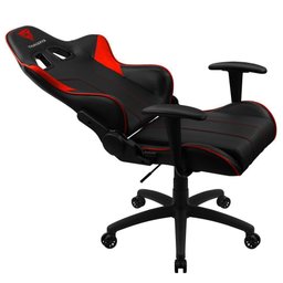 Mesa Para PC Gamer Dark BMG-03 com Cadeira Gamer EC3 ThunderX3 Preto Vermelho - Lyam Decor - 6