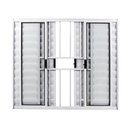 Ver imagem 1 de Janela Veneziana Alumínio Abertura Central 6 Folhas com Grade 100x120cm Branco Allo Esquadrias