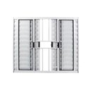 Ver imagem 1 de Janela Veneziana Alumínio Abertura Central 6 Folhas com Grade 100x120cm Branco Allo Esquadrias