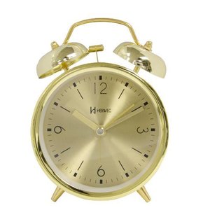 Relógio de Mesa Despertador Dourado Herweg 2720-029