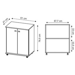 Balcão Multiuso de Cozinha BL-3300 Branco - Tecno Mobili - 3