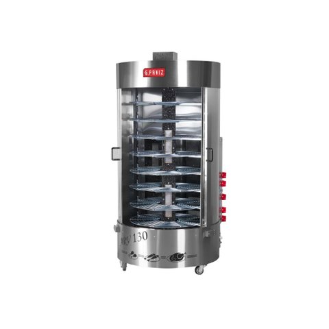 Assador de Carne Rotativo Gpaniz 130kg Bivolt Com Queimador Central ARV 130