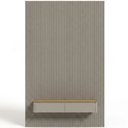 Ver imagem 7 de Painel Ripado para TV 75 pol com Bancada Suspensa Orgânica 180cm Slats L05 Tauari Gris Fosco - Lyam 