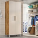 Ver imagem 1 de Armario Lavanderia Melissa 2 Pts 2,24m Castanho/off White