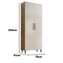 Ver imagem 3 de Armario Lavanderia Melissa 2 Pts 2,24m Castanho/off White