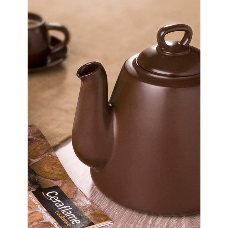 Chaleira Tropeiro Ceraflame 2.3 Litros em Cerâmica, Marrom - 5