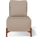 Ver imagem 3 de Poltrona Decorativa Sala de Estar Living Hungria L02 Couríssimo Verde Linho Bege Escuro - Lyam Lyam 