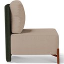 Ver imagem 6 de Poltrona Decorativa Sala de Estar Living Hungria L02 Couríssimo Verde Linho Bege Escuro - Lyam Lyam 