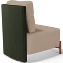 Ver mais imagens de Poltrona Decorativa Sala de Estar Living Hungria L02 Couríssimo Verde Linho Bege Escuro - Lyam Lyam 