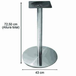 Base de Mesa Central Ball Redonda Inox - 4