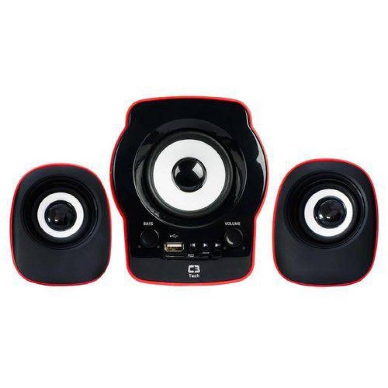 Caixa de Som 2.1 para Pc e Notebook 3W Rms Sp-10Rd C3 Tech - 1