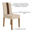 Ver imagem 6 de Mesa de Jantar Kate com 4 Cadeiras Estofadas Linea Suede Carvalho Poliman