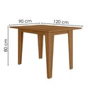 Ver imagem 2 de Mesa de Jantar Kate com 4 Cadeiras Estofadas Linea Suede Carvalho Poliman