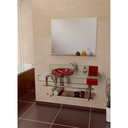 Ver imagem 3 de Cuba c/ Aba 420x420mm Vidro Temp Banheiro Lavabo Vinho 4045