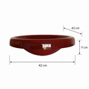 Ver imagem 4 de Cuba c/ Aba 420x420mm Vidro Temp Banheiro Lavabo Vinho 4045