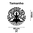 Ver imagem 2 de Mandala Buda Árvore da Vida em MDF Preto Vazado 60 cm Preta:ARVORE1
