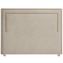 Ver imagem 3 de Cabeceira Cama Box Casal 140 Cm London Veludo Bege Claro - Nexta Casa