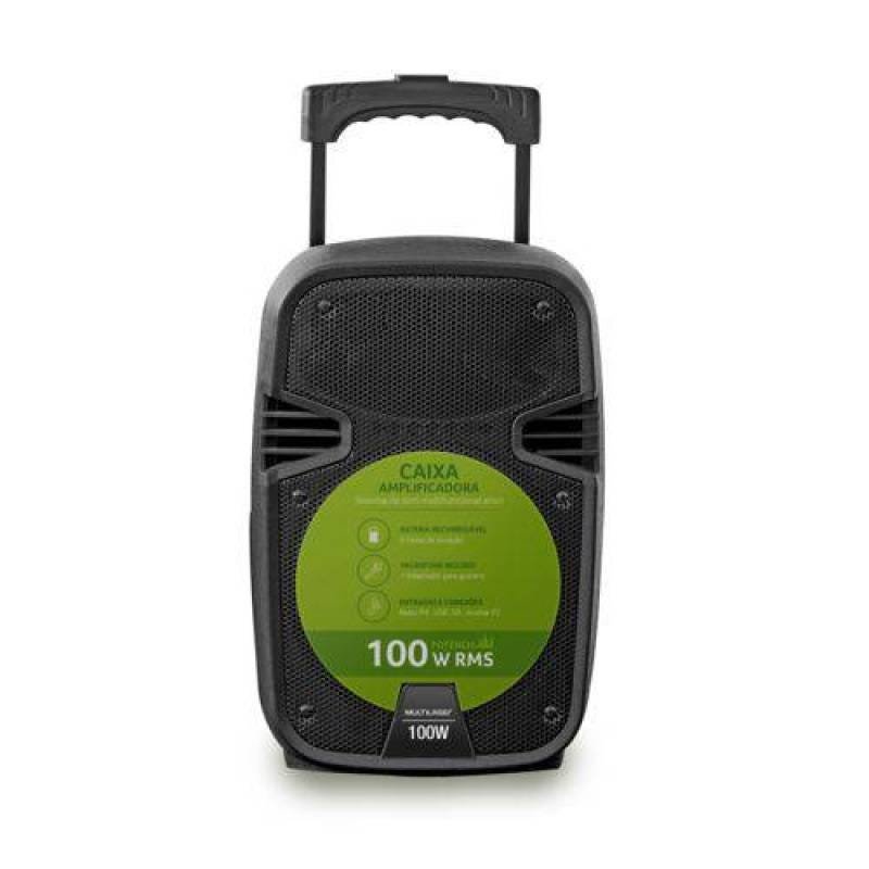 Caixa de Som Amplificadora Trolley 8 Polegadas Bt Fm SD USB P2 - Sp258 Multilaser - 2