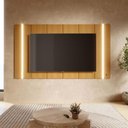Ver mais imagens de Painel para TV até 75 Polegadas com LED 100% MDF Multimóveis Crcol-PTV025 Madeirado