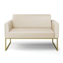 Ver imagem 3 de Sofá 2 Lugares Namoradeira Marisa Industrial Dourado Sintético D03 - D’Rossi