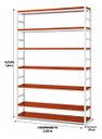 Ver imagem 3 de Estante Multiuso Organizador Livreiro Estilo Industrial 180x200 Branco Imbuia