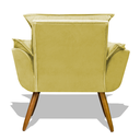 Ver imagem 3 de Poltrona Cadeira Decorativa Opala - Veludo Amarelo