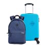 Kit Mochila Masculina e Mala de Bordo Azul Swiss Move - 1