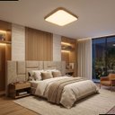 Ver imagem 6 de Plafon Space Quadrado Madeirado Led 40x40 24w Bivolt Multitemperatura