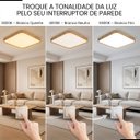 Ver imagem 3 de Plafon Space Quadrado Madeirado Led 40x40 24w Bivolt Multitemperatura