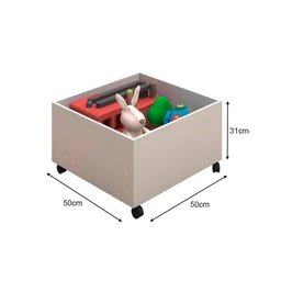 Cama Infantil Naty Solteiro com Nichos Divaloto - Branco/amêndoa - 5
