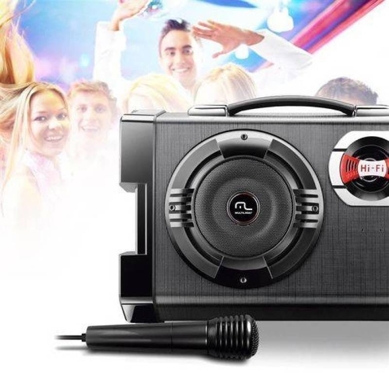 Ver imagem 4 de Caixa de Som 80W 6 Em 1 com Microfone, Mp3, USB, Sd, Fm, Guitarra e 3 Anos de Garantia - Multilaser