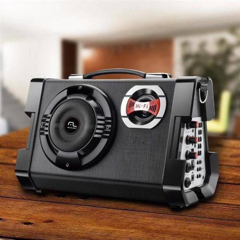 Ver imagem 3 de Caixa de Som 80W 6 Em 1 com Microfone, Mp3, USB, Sd, Fm, Guitarra e 3 Anos de Garantia - Multilaser