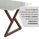 Ver imagem 7 de Mesa para Sala de Jantar Retangular 160x90cm MDF com Vidro Império Branco/Marrom/Off White