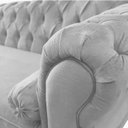 Ver imagem 3 de Recamier Sofá Divã Com Pés Retro 160X80 - Elã:Suede Cinza Claro