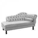 Ver imagem 1 de Recamier Sofá Divã Com Pés Retro 160X80 - Elã:Suede Cinza Claro