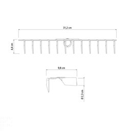 Ancinho Estampado com 12 Dentes Tramontina em Aço sem Cabo Tramontina - 2