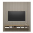 Ver mais imagens de Painel Ripado Modular 258cm Ozero Mdp/mdf Nicho Arredondado Gris/tauari Fosco G77 - Gran Belo