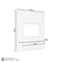 Ver imagem 4 de Painel Ripado Modular 258cm Ozero Mdp/mdf Nicho Arredondado Gris/tauari Fosco G77 - Gran Belo