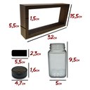 Ver imagem 4 de Pote Tempero Kit 11 Potes + 11 Etiquetas Adesivas + Nicho Arte Cozinha Potes de Tempero