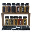 Ver imagem 1 de Pote Tempero Kit 11 Potes + 11 Etiquetas Adesivas + Nicho Arte Cozinha Potes de Tempero