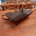 Ver imagem 2 de Bandeja de ferro para mesas e bancadas super resistente artesanato rústico para decoração e utilidad