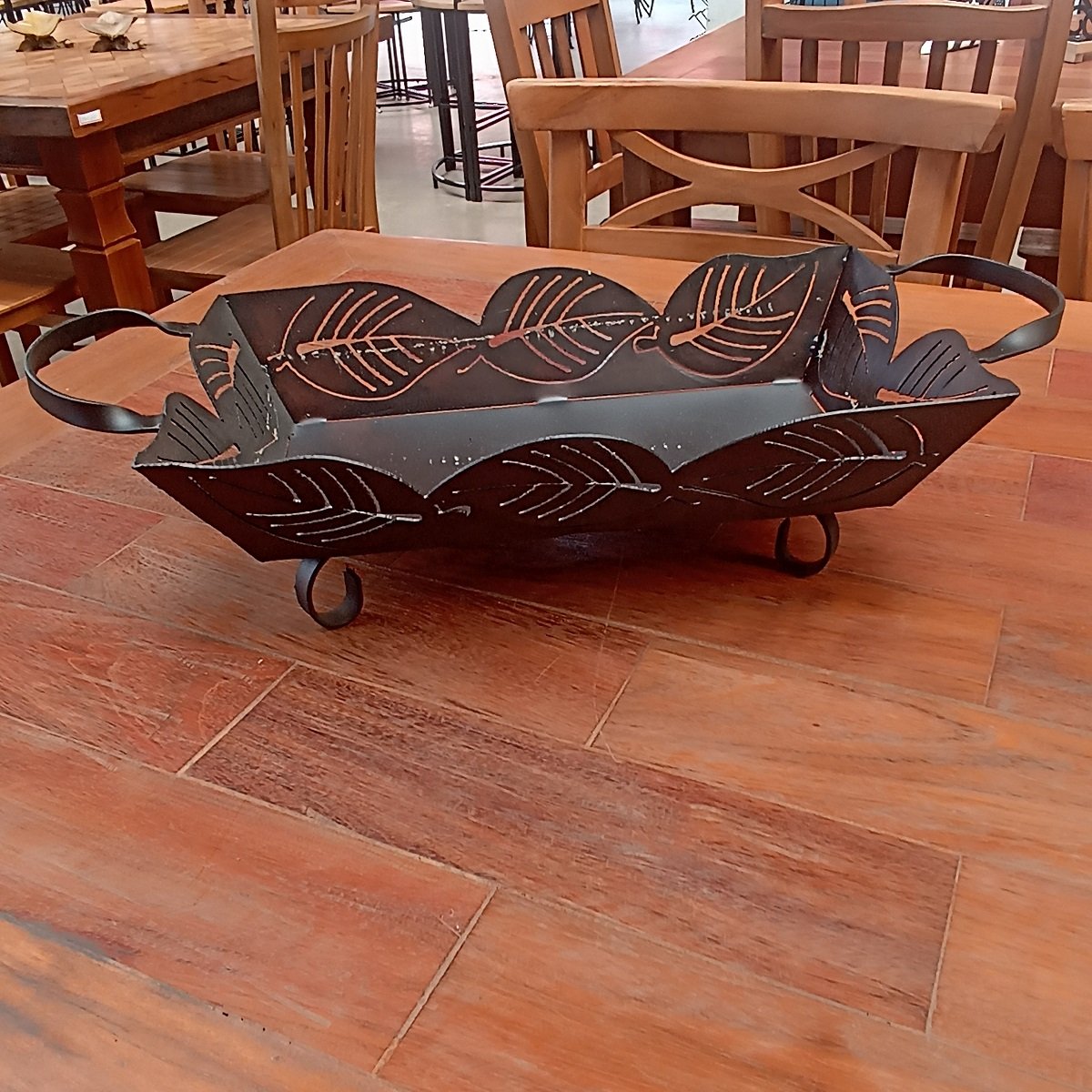 Bandeja de ferro para mesas e bancadas super resistente artesanato rústico para decoração e utilidad - 4