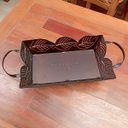 Ver imagem 1 de Bandeja de ferro para mesas e bancadas super resistente artesanato rústico para decoração e utilidad